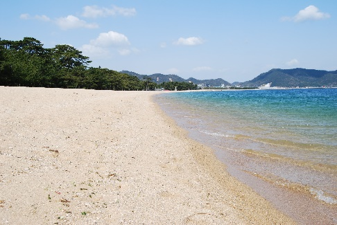 津田の海水浴場